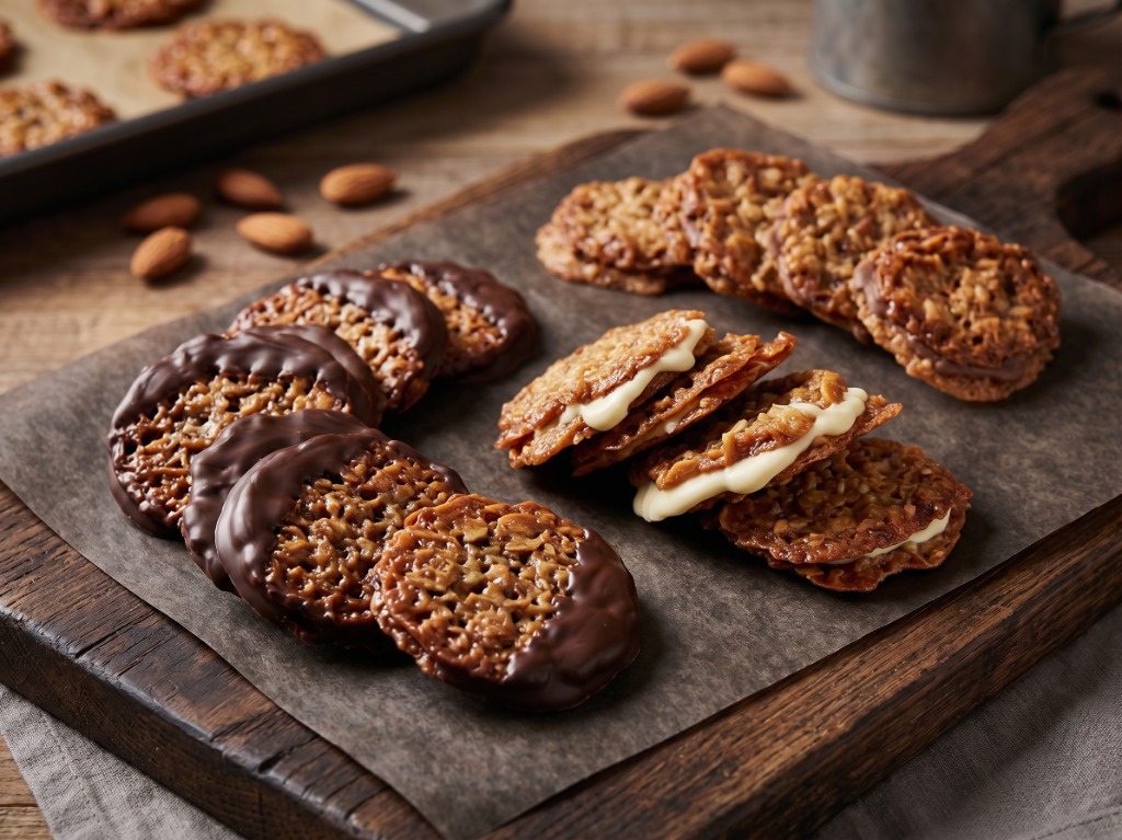 Authentic Florentiner Almond Lace Cookies